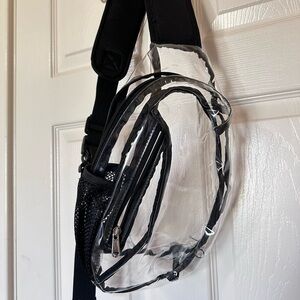 Sleek White and Black Belt Bag